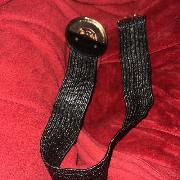 Vintage Wide Natural Straw Round Buckle Belt  Women’s Size XS - Picture 6 of 13